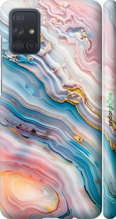 3D пластиковый матовый чехол Мрамор красивый для Samsung Galaxy A71 2020 A715F - 6376m-1826 изображение 