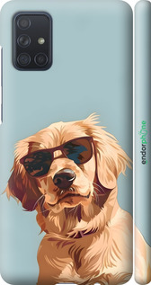 3D пластиковий матовий чехол Пес в очках для Samsung Galaxy A71 2020 A715F - 6381m-1826 изображение 