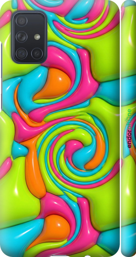 3D пластиковый матовый чехол Y2K Jelly Dream для Samsung Galaxy A71 2020 A715F - 6780m-1826 изображение 