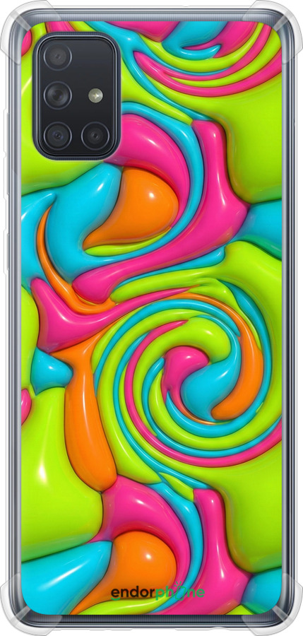 Силіконовий протиударний с посиленими кутами чехол Y2K Jelly Dream для Samsung Galaxy A71 2020 A715F - 6780sp-1826 изображение 