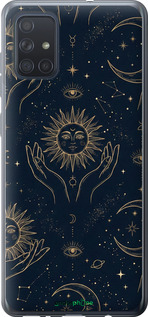 2D пластиковый чехол Celestial Harmony: Sun & Moon Gold Mystic Pattern для Samsung Galaxy A71 2020 A715F - 6778t-1826 изображение 