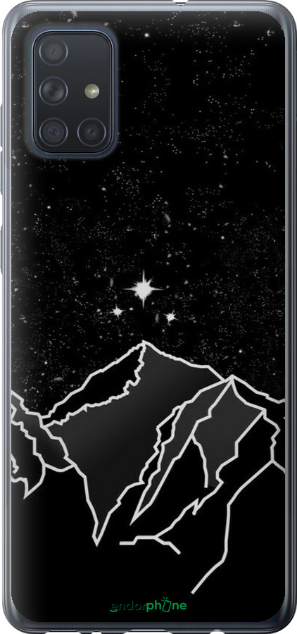 Силиконовый чехол Минималистический горный пейзаж для Samsung Galaxy A71 2020 A715F - 6438u-1826 изображение 