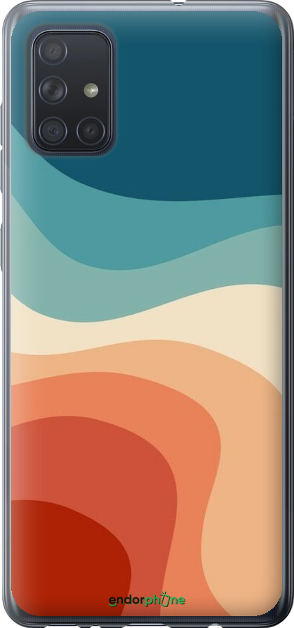 2D пластиковый чехол В стиле ретро с волнами для Samsung Galaxy A71 2020 A715F - 6531t-1826 изображение 