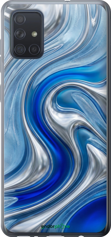 Силиконовый чехол Liquid Chrome для Samsung Galaxy A71 2020 A715F - 6781u-1826 изображение 