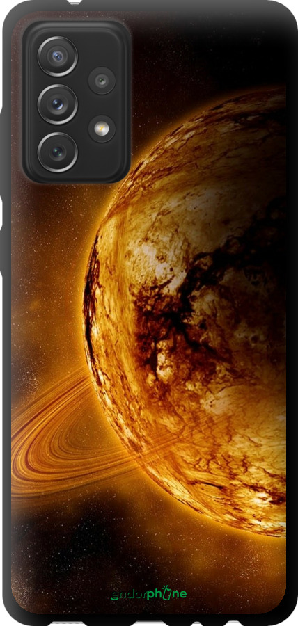 TPU black чехол Yellow Saturn для Samsung Galaxy A72 A725F - 170b-2247 изображение 