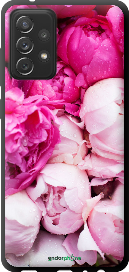 

TPU preto Capa "Peónias cor-de-rosa" para Samsung Galaxy A72 A725F