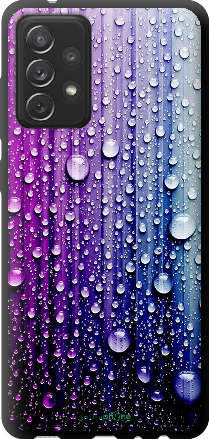 

TPU чорний чохол "Краплини води" для Samsung Galaxy A72 A725F, Синій