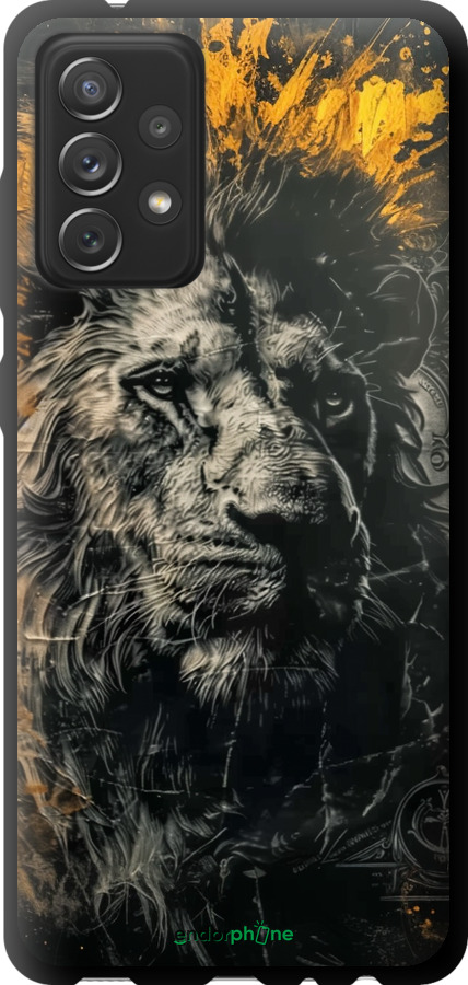 TPU чехол Лев у золотих фарбах для Samsung Galaxy A72 A725F - 6155b-2247 изображение 