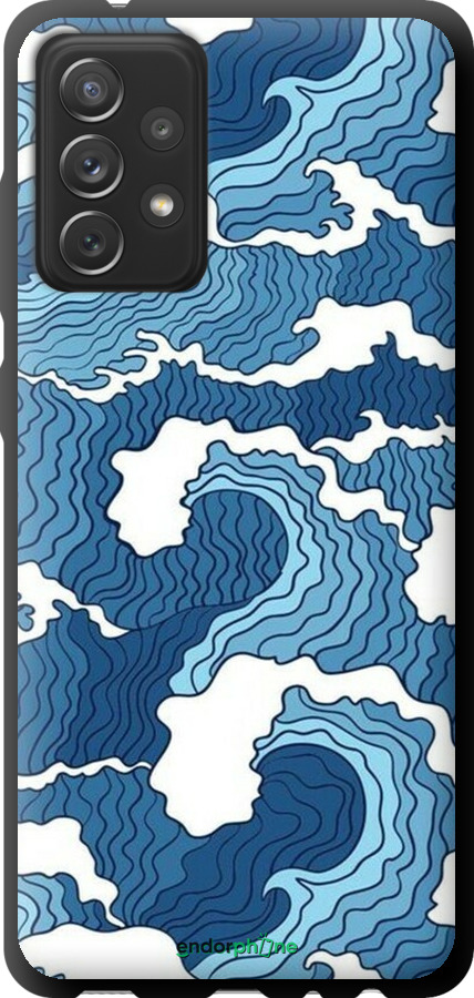 TPU чехол Абстрактный рисунок морских волн для Samsung Galaxy A72 A725F - 6538b-2247 изображение 