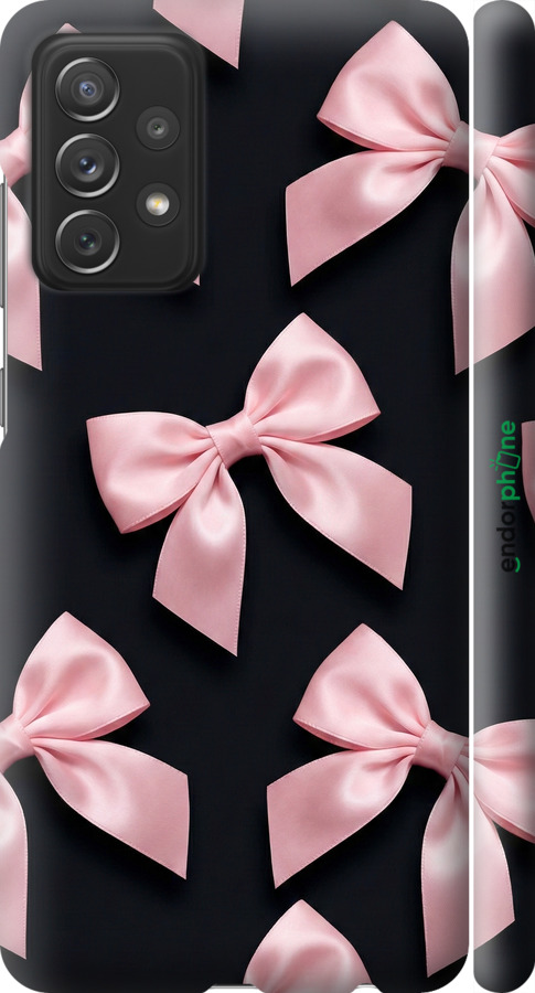 3D пластиковый матовый чехол Coquette Ribbons Dark Coquette для Samsung Galaxy A72 A725F - 6767m-2247 изображение 
