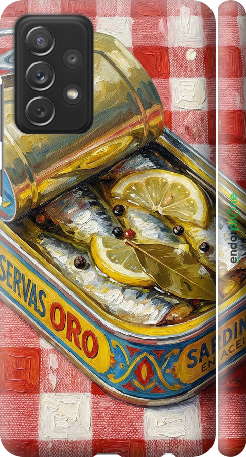 3D пластиковый матовый чехол Vintage Sardine Tin Phone для Samsung Galaxy A72 A725F - 6772m-2247 изображение 