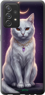 2D пластиковый чехол Mystic White Cat Gothic Dark Purple Gold для Samsung Galaxy A72 A725F - 6805t-2247 изображение 
