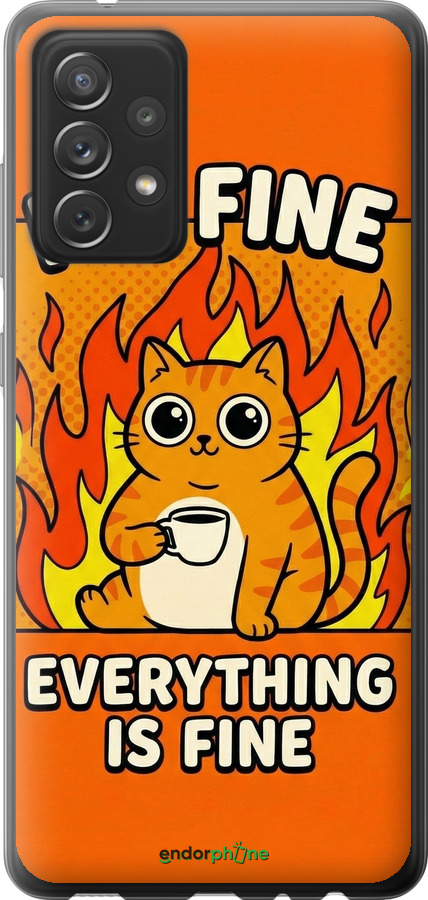 2D пластиковий чехол Funny Cat для Samsung Galaxy A72 A725F - 6786t-2247 изображение 