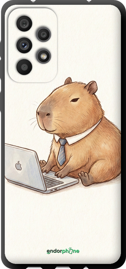 TPU чехол Funny Capybara CEO Working для Samsung Galaxy A73 A736B - 6777b-2586 изображение 