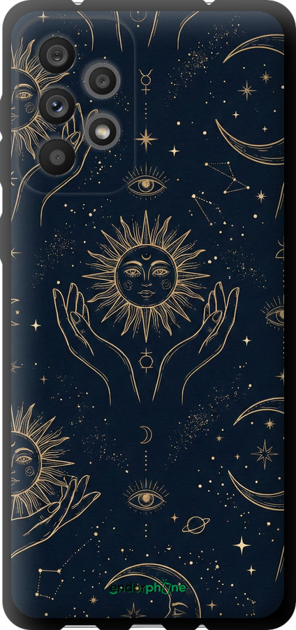 TPU чехол Celestial Harmony: Sun & Moon Gold Mystic Pattern для Samsung Galaxy A73 A736B - 6778b-2586 изображение 