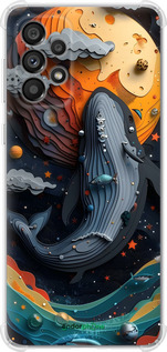 Силикон с усиленными углами чехол Кит в космосе для Samsung Galaxy A73 A736B - 6328sp-2586 изображение 