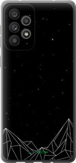 Силиконовый чехол Черно белые абстрактные горы для Samsung Galaxy A73 A736B - 6437u-2586 изображение 