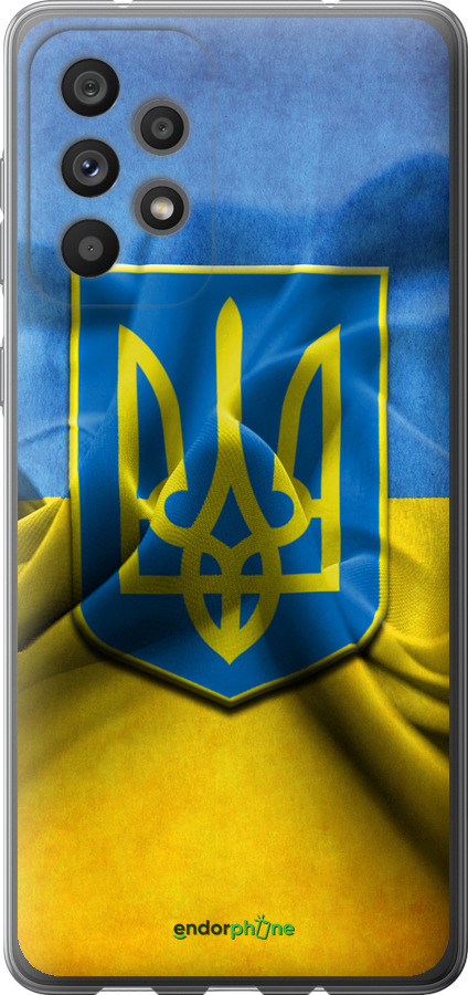 

Силіконовий чохол "Прапор та герб України" для Samsung Galaxy A73 A736B, Блакитний