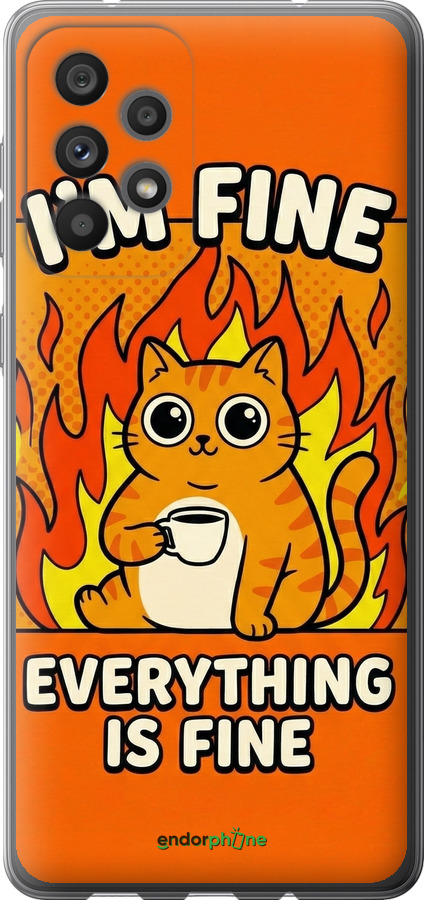 Силиконовый чехол Funny Cat для Samsung Galaxy A73 A736B - 6786u-2586 изображение 