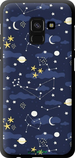 TPU чехол Астрономічний візерунок для Samsung Galaxy A8 2018 A530F - 6446b-1344 изображение 