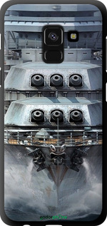 TPU чехол Линкор, world of tanks, wargaming, военный корабль для Samsung Galaxy A8 2018 A530F - 6453b-1344 изображение 