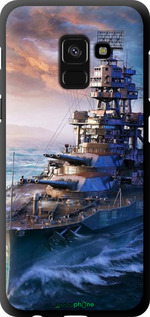 TPU чехол Військовий корабель, world of tanks, wargaming для Samsung Galaxy A8 2018 A530F - 6461b-1344 изображение 