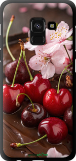 TPU чехол Вишня в шоколаде для Samsung Galaxy A8 2018 A530F - 6698b-1344 изображение 