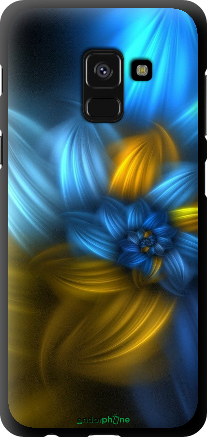 

TPU чорний чохол "Візерунок 46" для Samsung Galaxy A8 2018 A530F, Синій