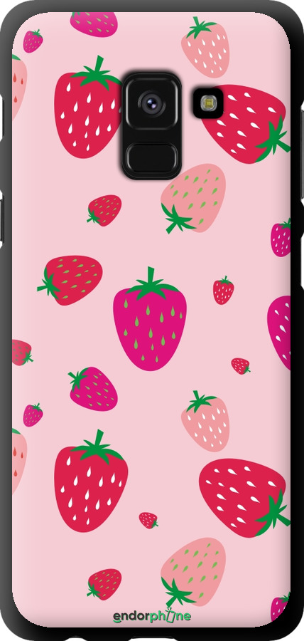 TPU чехол Полунички для Samsung Galaxy A8 2018 A530F - 4332b-1344 изображение 