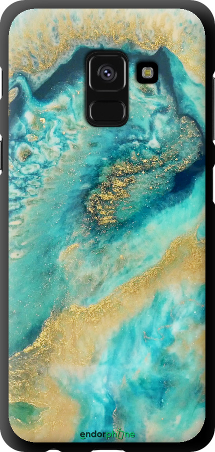 TPU чехол Green marble для Samsung Galaxy A8 2018 A530F - 4365b-1344 изображение 