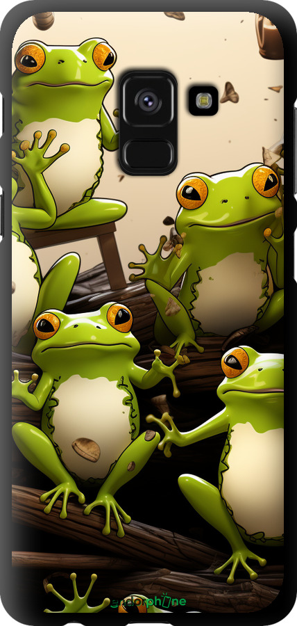 TPU чехол Жабки для Samsung Galaxy A8 2018 A530F - 5656b-1344 изображение 