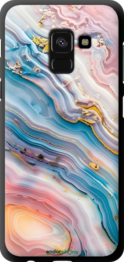 TPU чехол Мрамор красивый для Samsung Galaxy A8 2018 A530F - 6376b-1344 изображение 