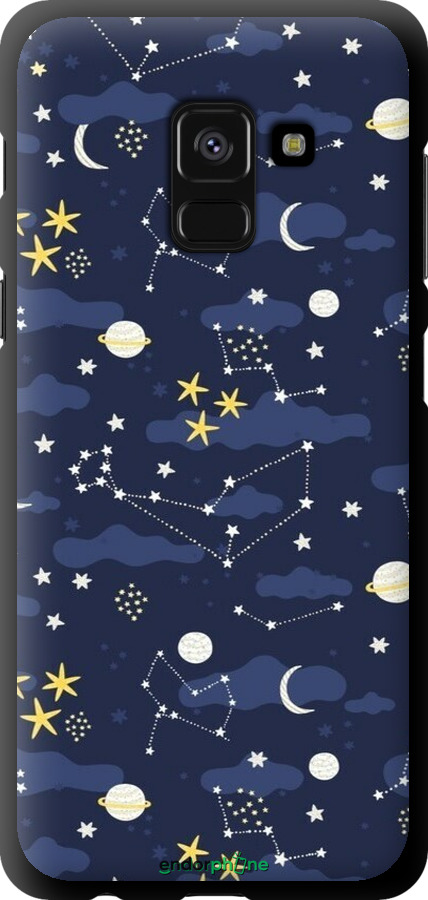 TPU чехол Астрономічний візерунок для Samsung Galaxy A8 2018 A530F - 6446b-1344 изображение 
