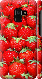 3D пластиковый матовый чехол Клубника для Samsung Galaxy A8 2018 A530F - 6020m-1344 изображение 