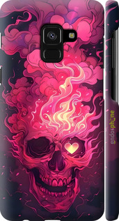 3D пластиковый матовый чехол Череп арт для Samsung Galaxy A8 2018 A530F - 6385m-1344 изображение 