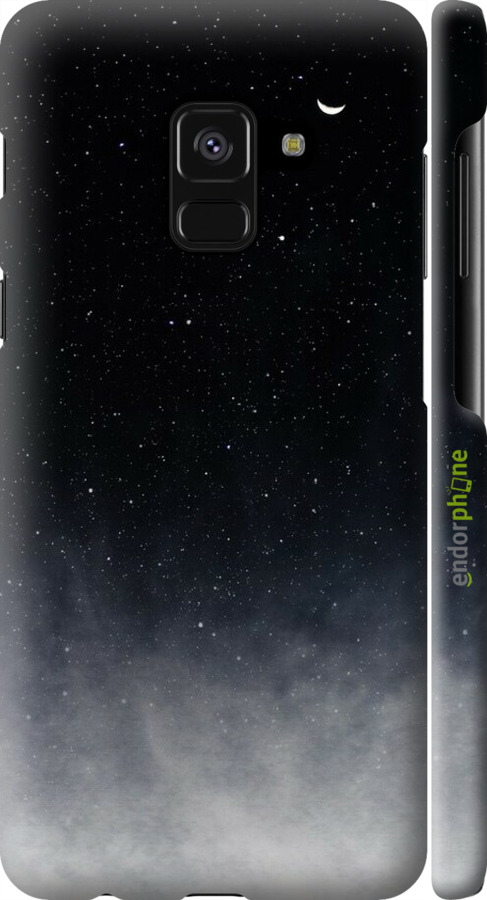 3D пластиковый матовый чехол Сині хмари, Синій місяць для Samsung Galaxy A8 2018 A530F - 6396m-1344 изображение 
