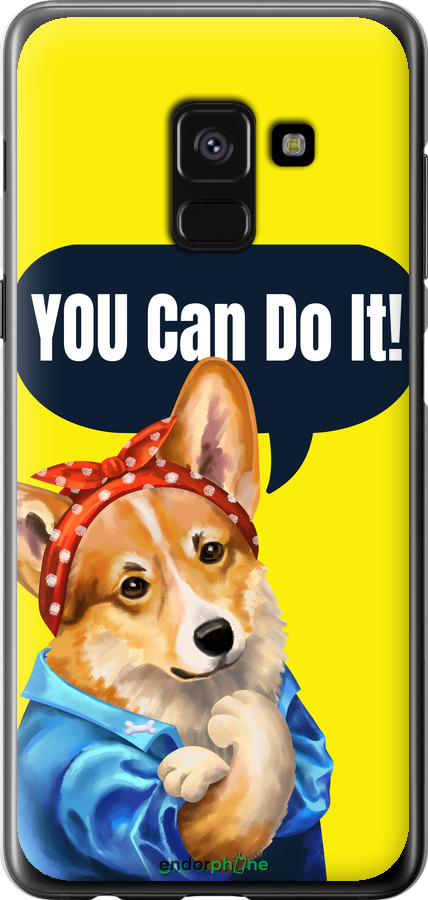 Силіконовий чехол чехол с корги You Can Do It для Samsung Galaxy A8 2018 A530F - 6184u-1344 изображение 