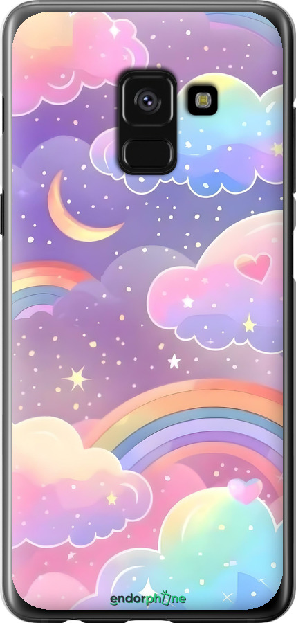 2D пластиковий чехол Хмари та веселка для Samsung Galaxy A8 2018 A530F - 6312t-1344 изображение 