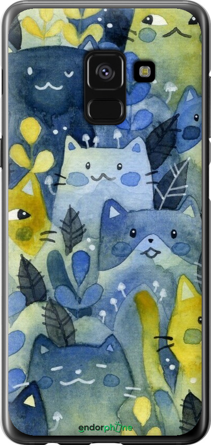 2D пластиковый чехол С изображением кошачьего леса для Samsung Galaxy A8 2018 A530F - 6447t-1344 изображение 