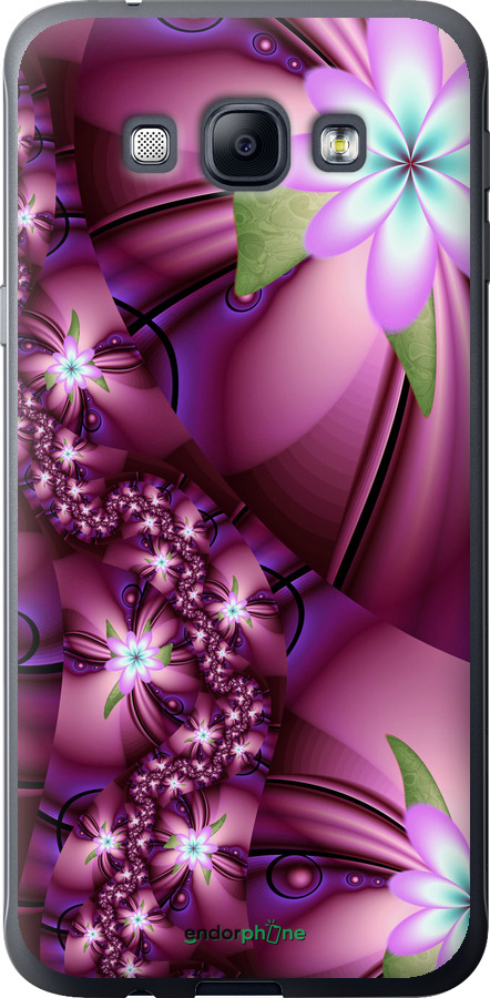 

Силіконовий чохол "Квіткова мозаїка" для Samsung Galaxy A8 A8000, Рожевий