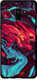 TPU чехол Синя червона абстакція для Samsung Galaxy A8 Plus 2018 A730F - 5339b-1345 изображение 