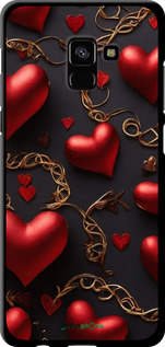 TPU чехол Сердечки для Samsung Galaxy A8 Plus 2018 A730F - 5831b-1345 изображение 