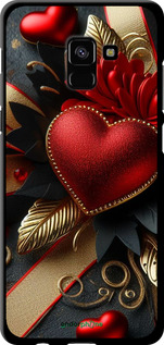 TPU чехол Сердечки v2 для Samsung Galaxy A8 Plus 2018 A730F - 5832b-1345 изображение 