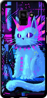 TPU чехол Кот панк для Samsung Galaxy A8 Plus 2018 A730F - 6311b-1345 изображение 