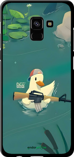 TPU чехол Уточка с автоматом для Samsung Galaxy A8 Plus 2018 A730F - 6356b-1345 изображение 