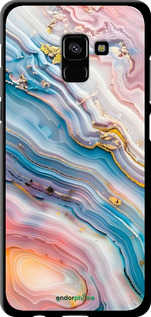 TPU чехол Мрамор красивый для Samsung Galaxy A8 Plus 2018 A730F - 6376b-1345 изображение 
