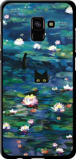TPU чехол Чохол із зображенням водяних лілій Моне та кішок для Samsung Galaxy A8 Plus 2018 A730F - 6399b-1345 изображение 