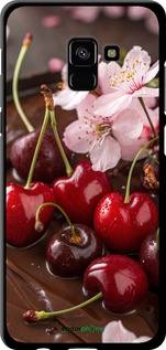 TPU чехол Вишня в шоколаде для Samsung Galaxy A8 Plus 2018 A730F - 6698b-1345 изображение 