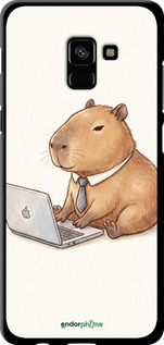 TPU чехол Funny Capybara CEO Working для Samsung Galaxy A8 Plus 2018 A730F - 6777b-1345 изображение 