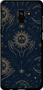 TPU чехол Celestial Harmony: Sun & Moon Gold Mystic Pattern для Samsung Galaxy A8 Plus 2018 A730F - 6778b-1345 изображение 